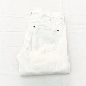 Club Monaco White Motorcycle Denim Jean Skinny Leg Size 28